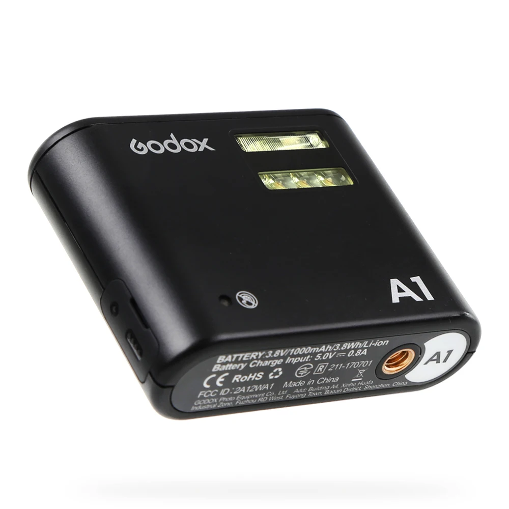 В наличии Godox A1 смартфон Flash System 2 4G Беспроводная вспышка Trigger постоянное