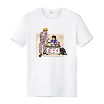 Аниме Mob Psycho (милый чудак 100 косплей футболка Летняя мужская из хлопка с короткими