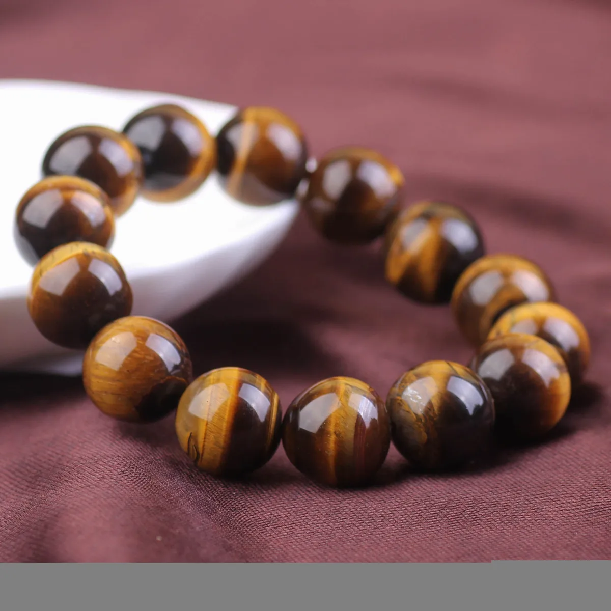 Браслеты из натурального желтого тигрового глаза с круглыми бусинами браслеты Pi