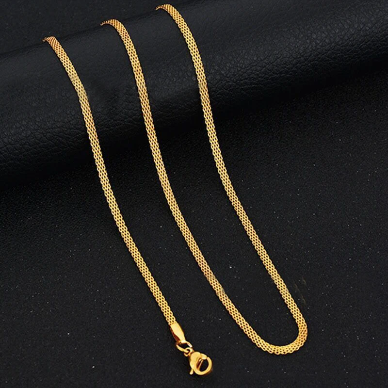 MxGxFam ( 45 см x 2 мм) 316L цепь из титановой стали плоские плетеные ожерелья ювелирные