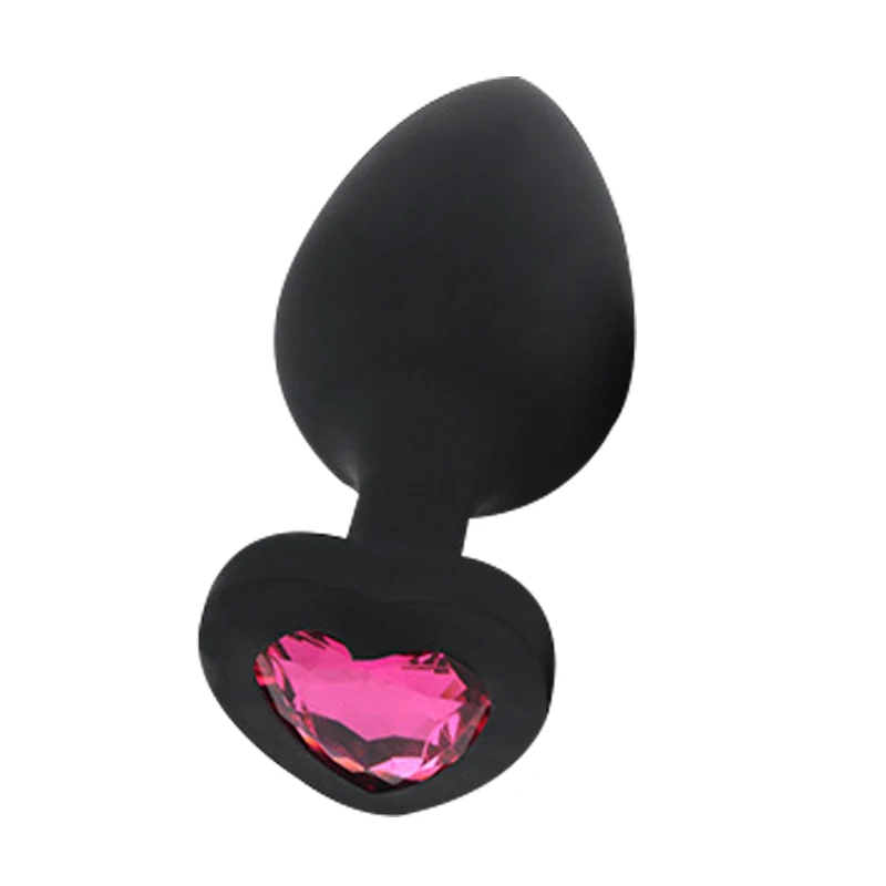 New small size heart black pink silicone anal plug beads butt jewelry insert gay anus sex toys for men women | Красота и здоровье