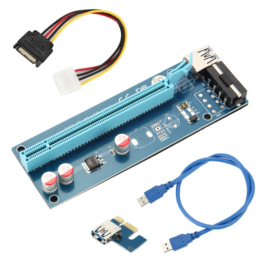 2019 Горячая 60 см PCIE 1X до 16X PCI Express Riser Card для шахтерской машины защита от перегрузки