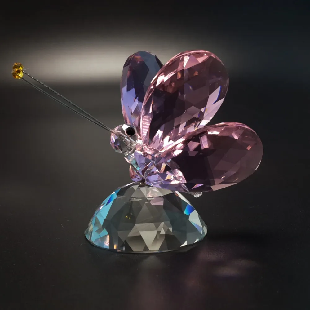 Элегантные Красивые Хрустальные стеклянные фигурки бабочек пресс папье