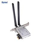 Беспроводной адаптер Fenvi Mini PCI-E в PCI-E X1, конвертер с 2 антеннами для настольных ПК, полуразмер PCI Express, сетевая карта Wi-Fi