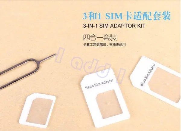 Hoqueen 100sets/lot 4 in 1 Nano Sim Card Adapters+Micro Sim+Stander SIM & Tools For iPhone Samsung xiaomi | Мобильные телефоны и