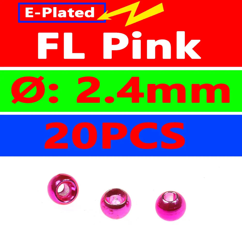 E Plate FL Pink Bimoo 20 шт./пакет 3/32 2,4 мм мушек латунные бусины роспись мушек Brassie бусины Медь beadhead розовый оранжевый цвет радуги зеленый - Цвет: E Plate FL Pink