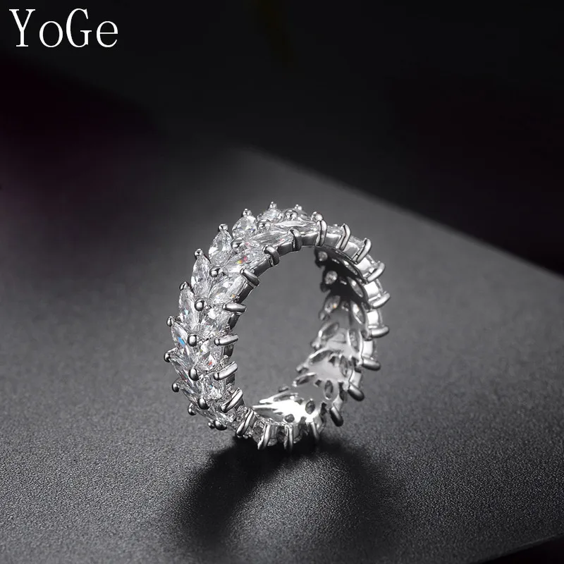 Ювелирные изделия YoGe для свадьбы и вечеринки R0216 модное кольцо ветка с кубическим