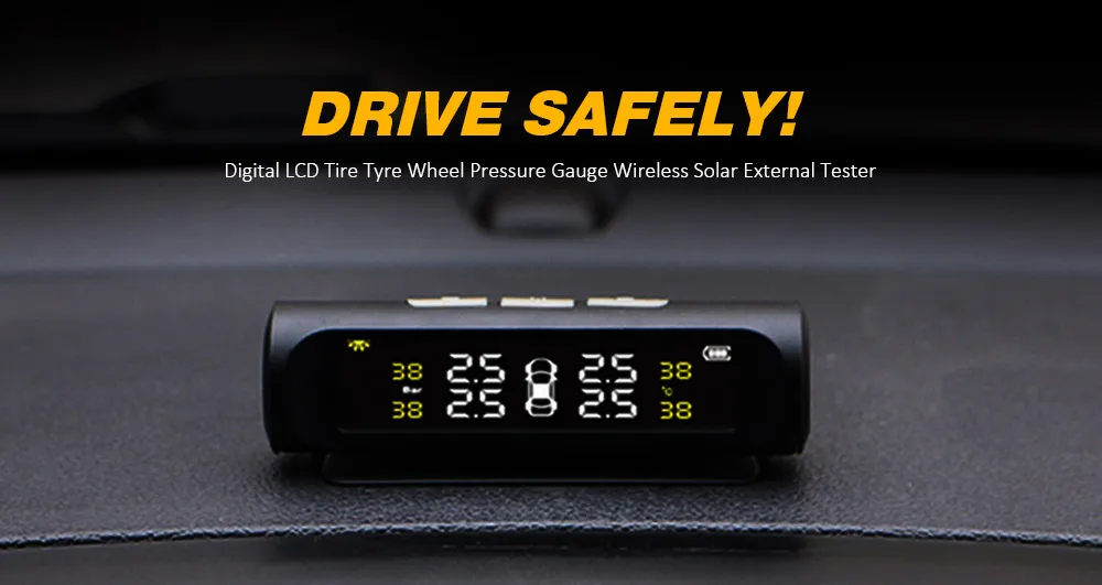 Zeepin Солнечная энергия TPMS Водонепроницаемая беспроводная система контроля давления в шинах с внешними датчиками для 6 бар шин