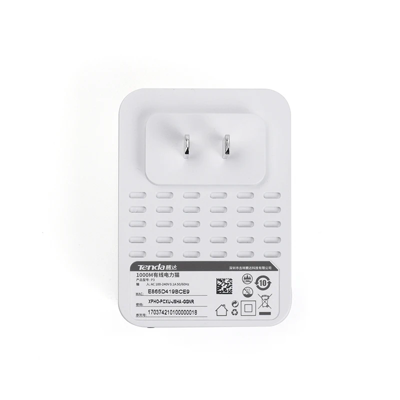 Сетевой адаптер Tenda P3 1000 Мбит/с разъем стандарта США|powerline adapter ethernet|gigabit powerline