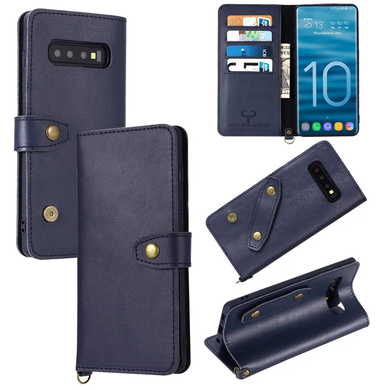 Кожаный чехол-книжка для samsung galaxy S9 S10 plus S10E G973 G970 G975 G960 G965 | Мобильные телефоны и