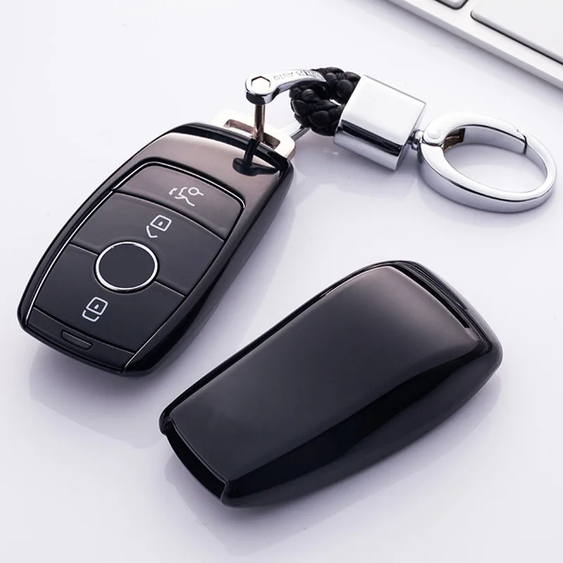 Мягкий ТПУ чехол для ключей автомобиля защитный Mercedes Benz 2016 2017 Новый E класс W213 E200
