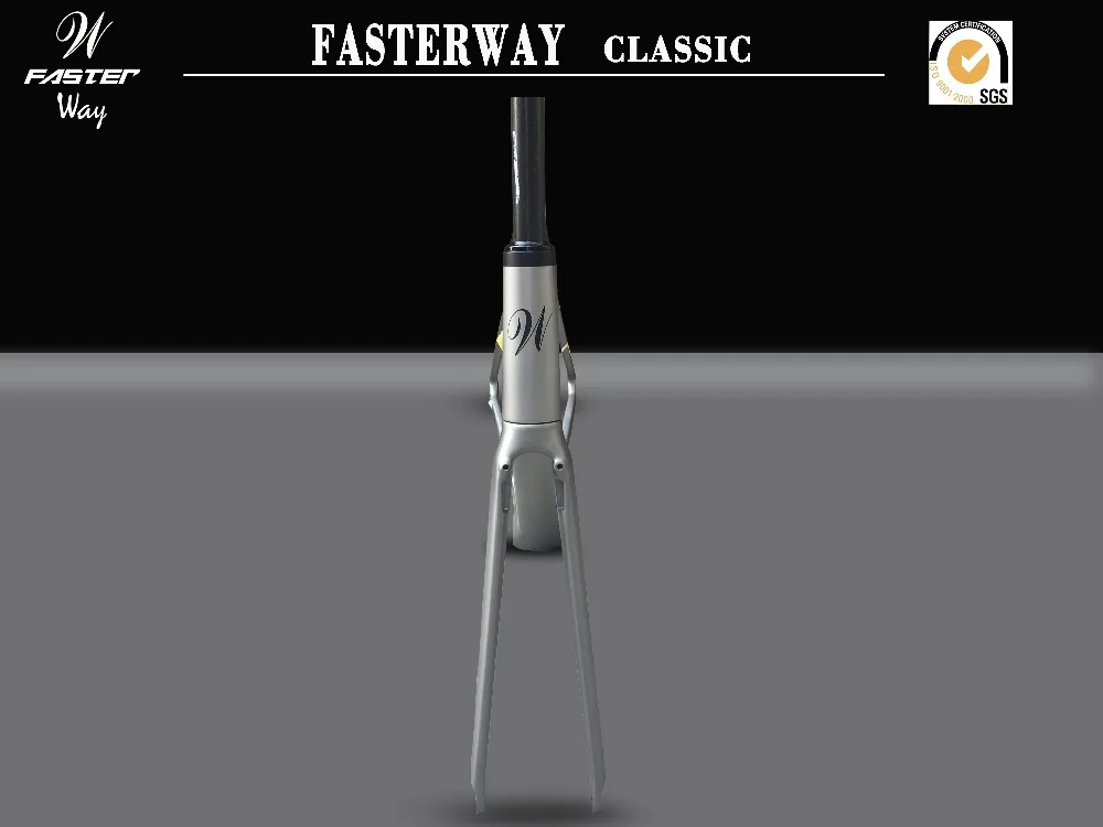 Тайваньский бренд FASTERWAY Классический прозрачный оранжевый серебристый супер светильник карбоновая рама дорога: рамка+ подседельный штырь+ вилка+ зажим+ гарнитура