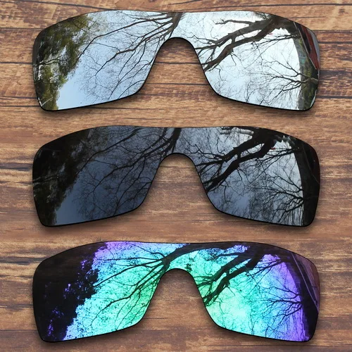 ToughAsNails Polarized Replacement Lenses for Oakley Batwolf Sunglasses- Multiple Options - Цвет линз: Black.Silver.Green