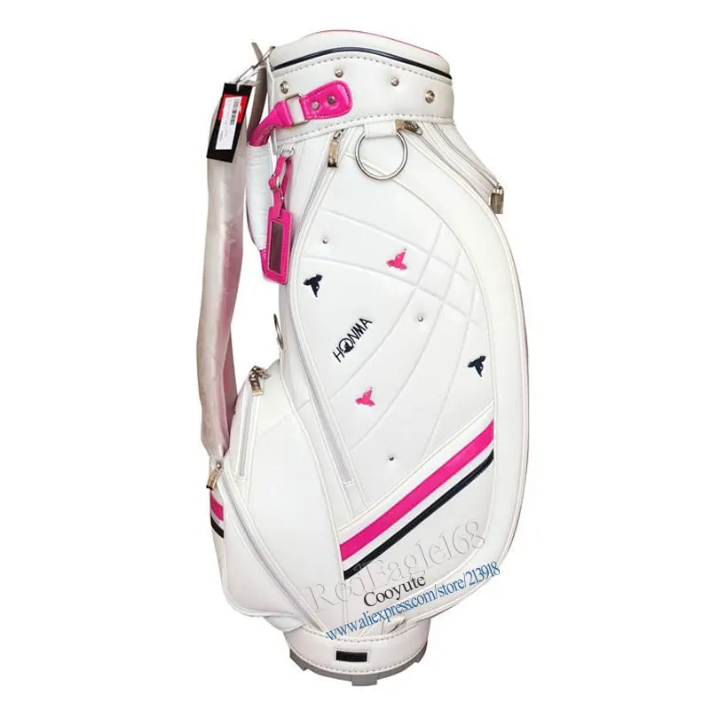 preço Nova Mulher Saco De Golfe Honma Pu Clubes De Golfe Saco Na Escolha Rosa 8 Polegada Padrão Pacote Bola Carrinho De Golfe Saco Frete Grátis