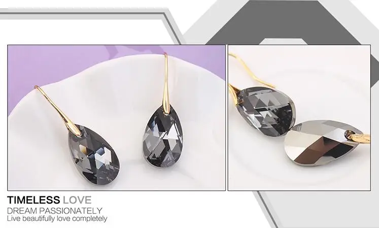 Длинные висячие серьги Кристалл от Swarovski пирсинг вечерние партии интимные Аксессуары свадебные украшения для невест