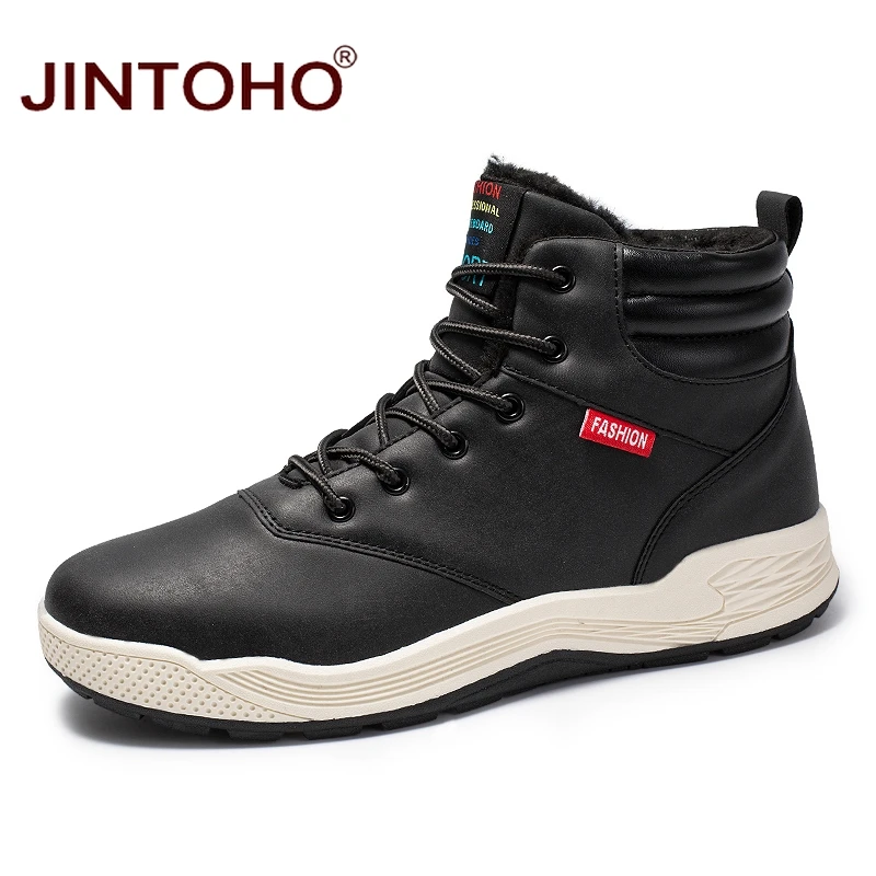 Супер теплые зимние мужские ботинки JINTOHO высококачественные водонепроницаемая