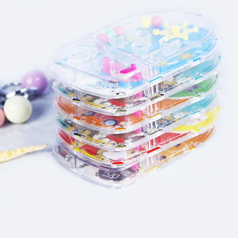 1 шт. Мультфильм пластмассовый лабиринт пинбол доска Детские интересные