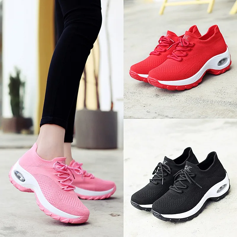 2019 новые весенние кроссовки Женская обувь высокого качества сетчатая на плоской