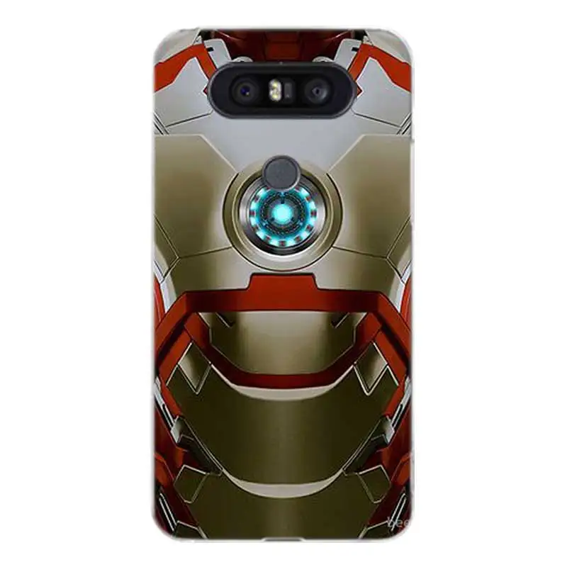 Мягкий резиновый Чехол Iiron Man без маски с рисунком для LG K8 K10 2018 2017 Q8 Q7 Q6 G6 G7 G5 G4 V40 V30