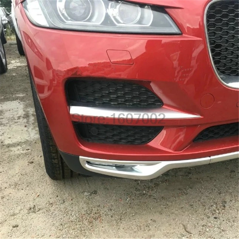 Для Jaguar F PACE 2016 ABS Хромированная передняя решетка радиатора гоночный гриль