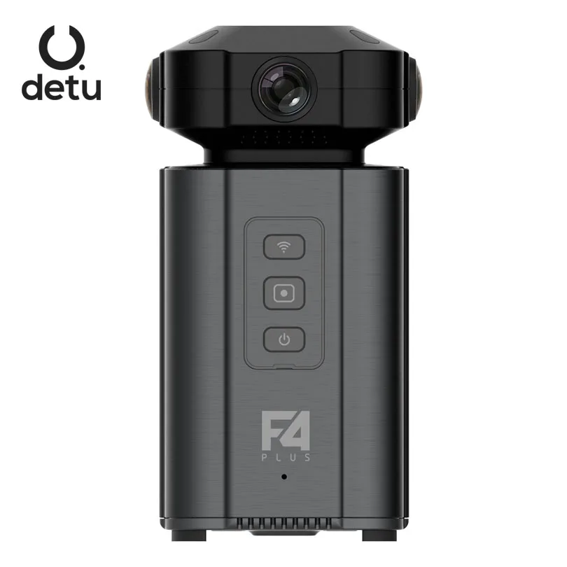 DETU F4 плюс профессиональный видеокамера для панорамной съемки Wi Fi пульт