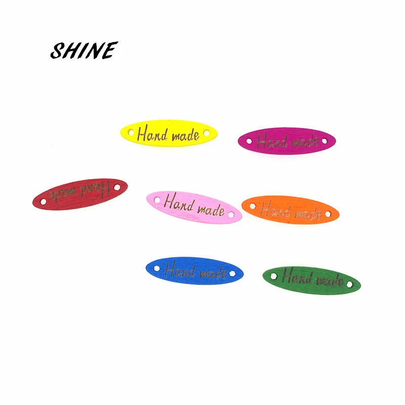 SHINE 50 шт. деревянные швейные пуговицы ручной работы Скрапбукинг Красочные