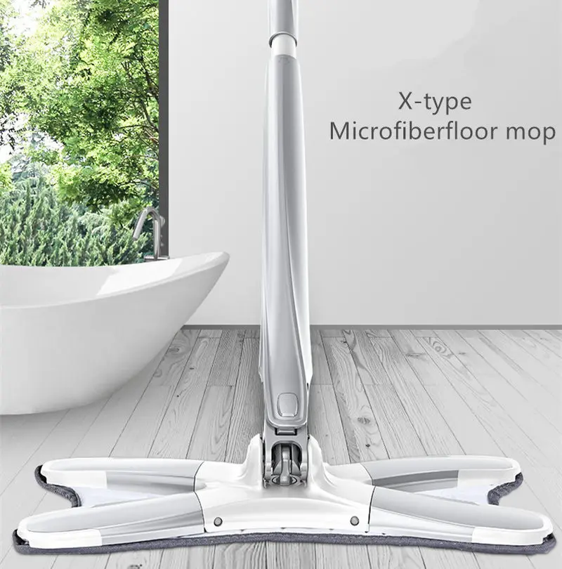 Чистящая Швабра X type плоская замена Ручная стирка напольная из микрофибры ткань