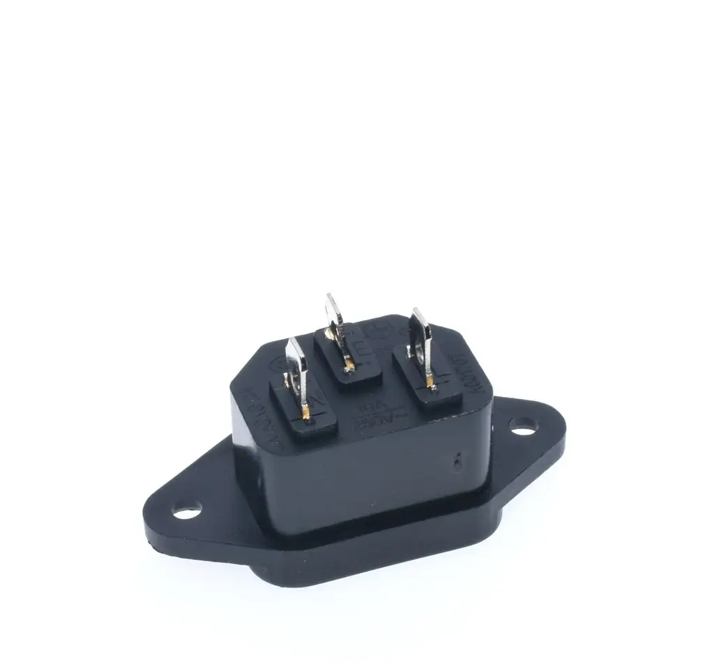 10 шт. IEC320 C14 Штекерный 3 контактный шасси с панельным креплением электрическая
