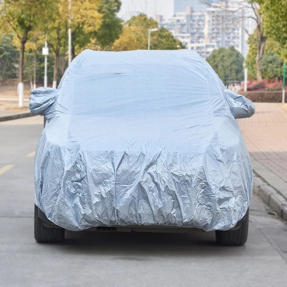 Серебристый чехол для автомобиля нейлоновый защиты от солнца УФ снега пыли