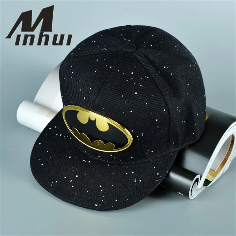 Minhui новинка 2015 Мода Бэтмен Хип-хоп Кепки Для мужчин женщин Snapback S Бейсбол Кости