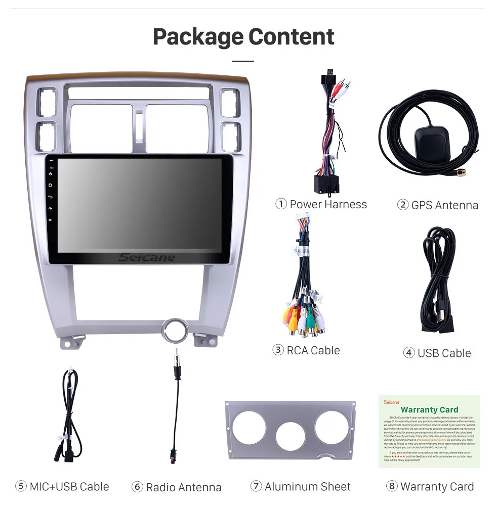 Seicane 10,1 дюймов Android 9,0 gps Автомагнитола для hyundai Tucson 2006 2007 2008-2013 HD мультимедийный плеер сенсорный экран головное устройство