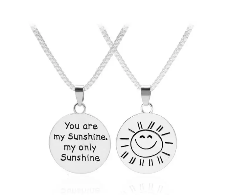 Новинка 2018 модное подвеска с надписью You Are My Sunshine Only гравировкой вдохновляющее