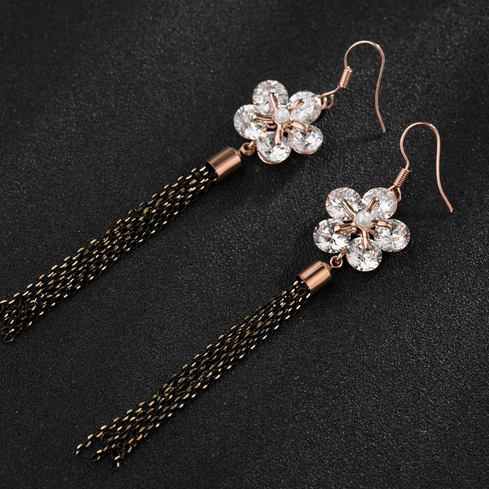 Женские серьги капельки с золотым цирконием 2016|earrings for|dropping earrings for womendrop |