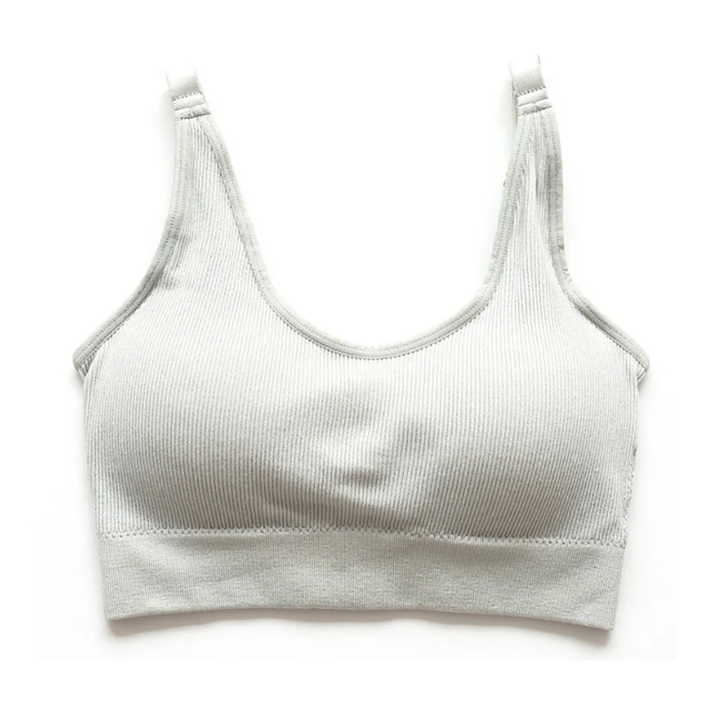 light gray Костюм для маленьких девочек, одежда хлопковое нижнее белье для девочек-подростков спортивный бюстгальтер для девочек-подростков, бюстгальтер для девочек-подростков, нижнее белье, Прямая поставка - Цвет: light gray