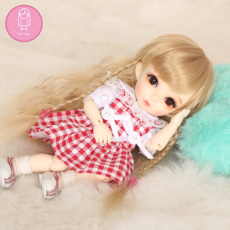 Парик для куклы BJD размер 5 6 дюймов высокотемпературный вьющийся парик L28 длинная