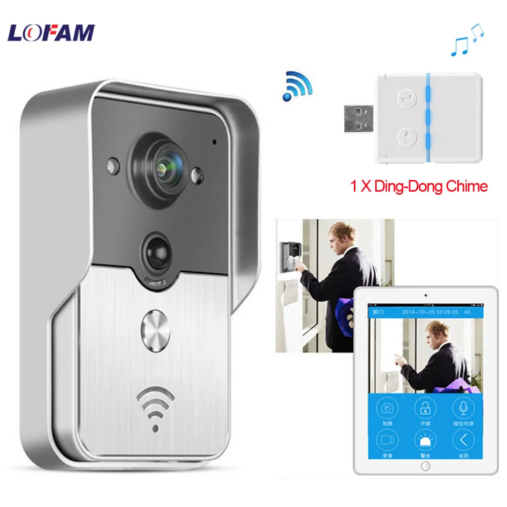 LOFAM беспроводной ip видеодомофон разблокировка Wi Fi видео дверной телефон звонок