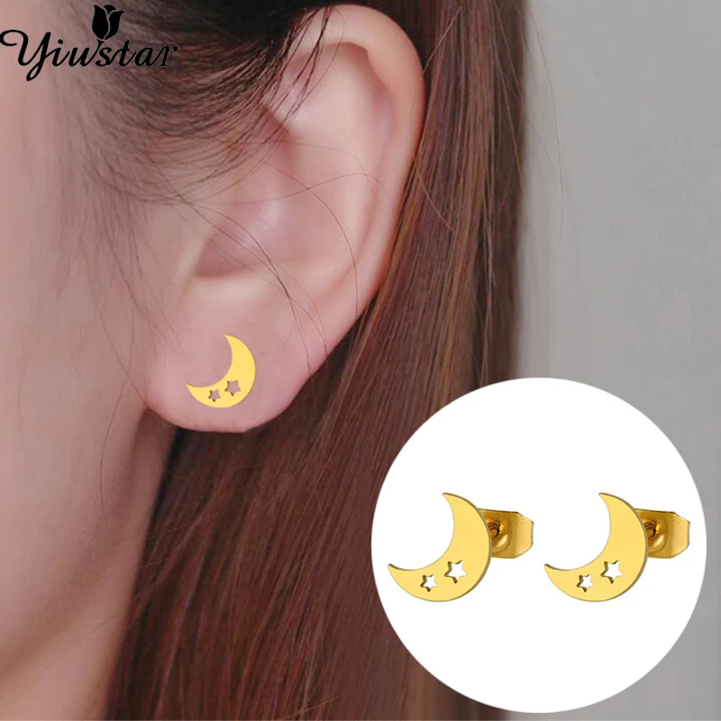 Новая yiustar Мода бабочка серьги женские элегантные бабочки серьги для девочек милые серьги из нержавеющей стали аксессуары