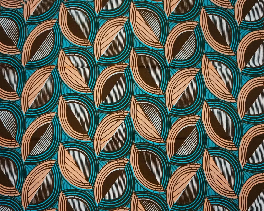 blue African wax prints real style 100% cotton fabric ankara printed veritable block material |