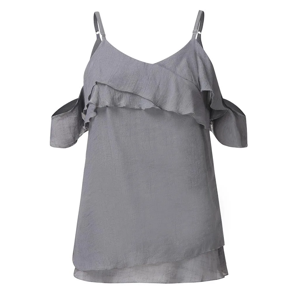 Женская блузка с цветочным принтом и открытыми плечами Свободная Повседневная