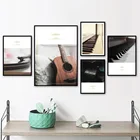 Винтажные скандинавские виниловые плакаты с изображением пианино-гитары, настенные художественные картины на холсте, декоративные настенные картины для гостиной