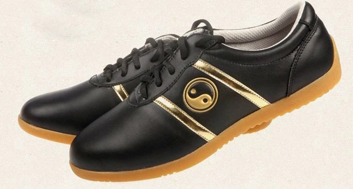 Унисекс черная мягкая воловья кожа Тай Чи тайцзи Утренние упражнения Боевые