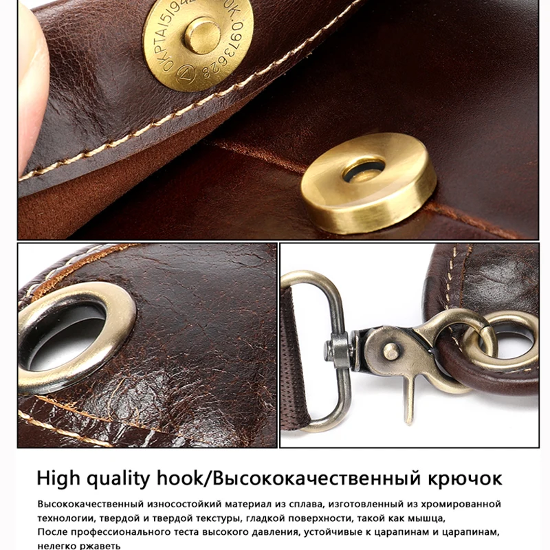 WESTAL мужская сумка для ног поясная из натуральной кожи Кожаная денег/телефона 3237 |