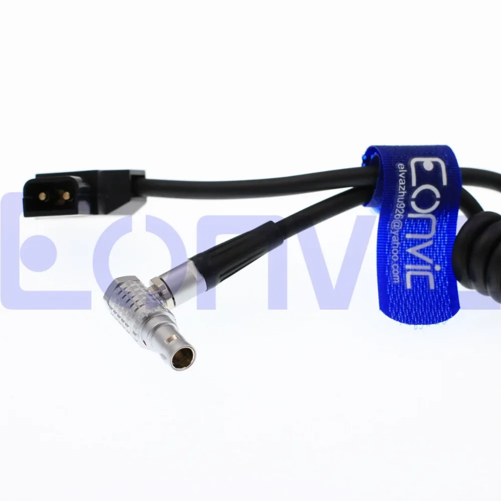 Eonvic D TAP к 2pin правый угол Teradek Бонд адаптер питания спиральный кабель|power cable 2pin|angle
