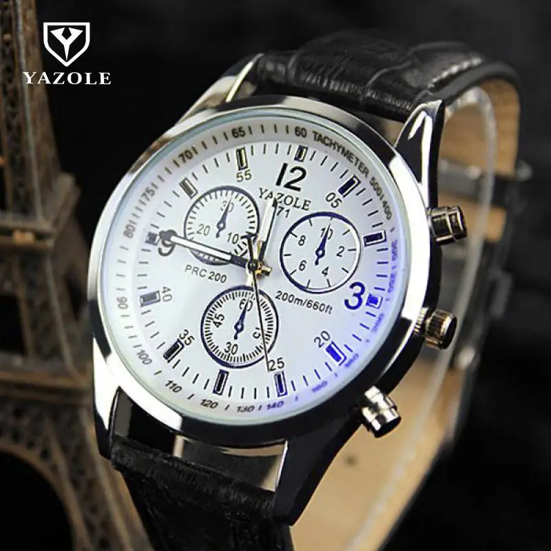 Мужские кварцевые часы из натуральной кожи деловые с Циферблатом нержавеющей