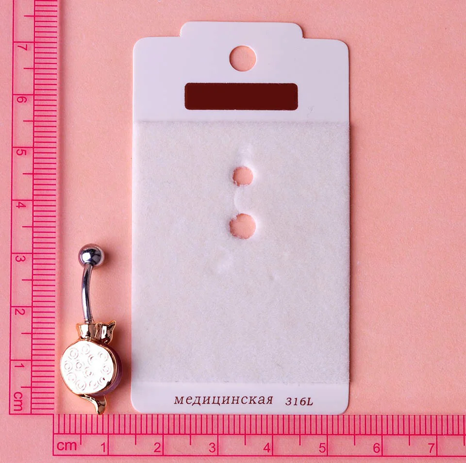 Золотая лисица пирсинг для тела женские пупок кольца пупка Кнопка Кольцо