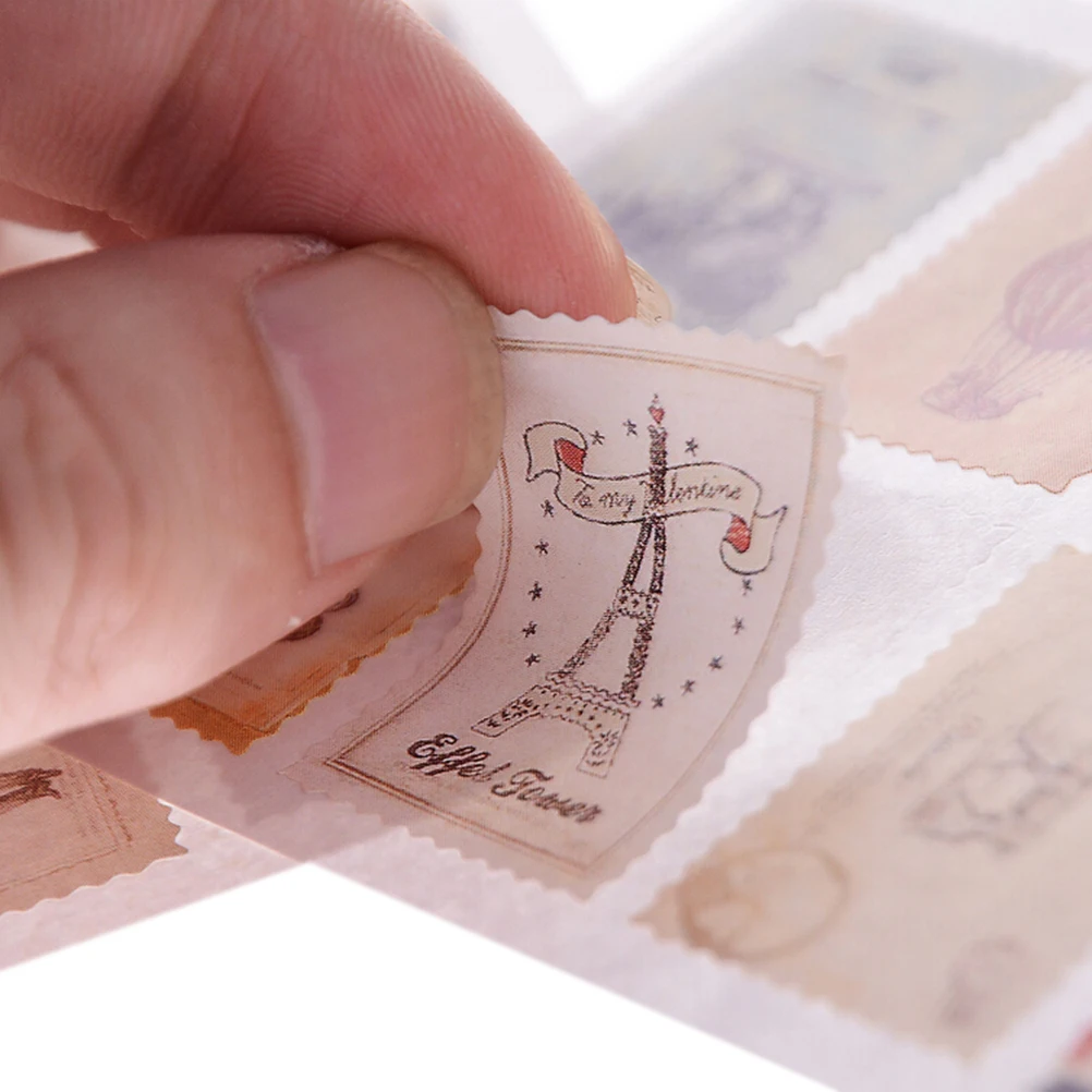 

4 Sheets Diy Album Scrapbooking Seal Sticker Stationery Gift Paper Sticker Vintage Flower Stamp DIY Diary Decorative Decal
