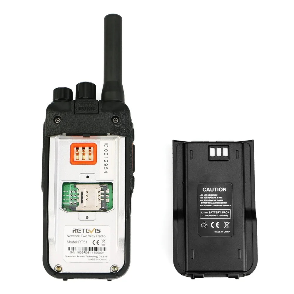 Retevis RT51 PoC радио сеть двухстороннее 4G LTE FDD 3G WCDMA GPS с кабелем для программирования SIM