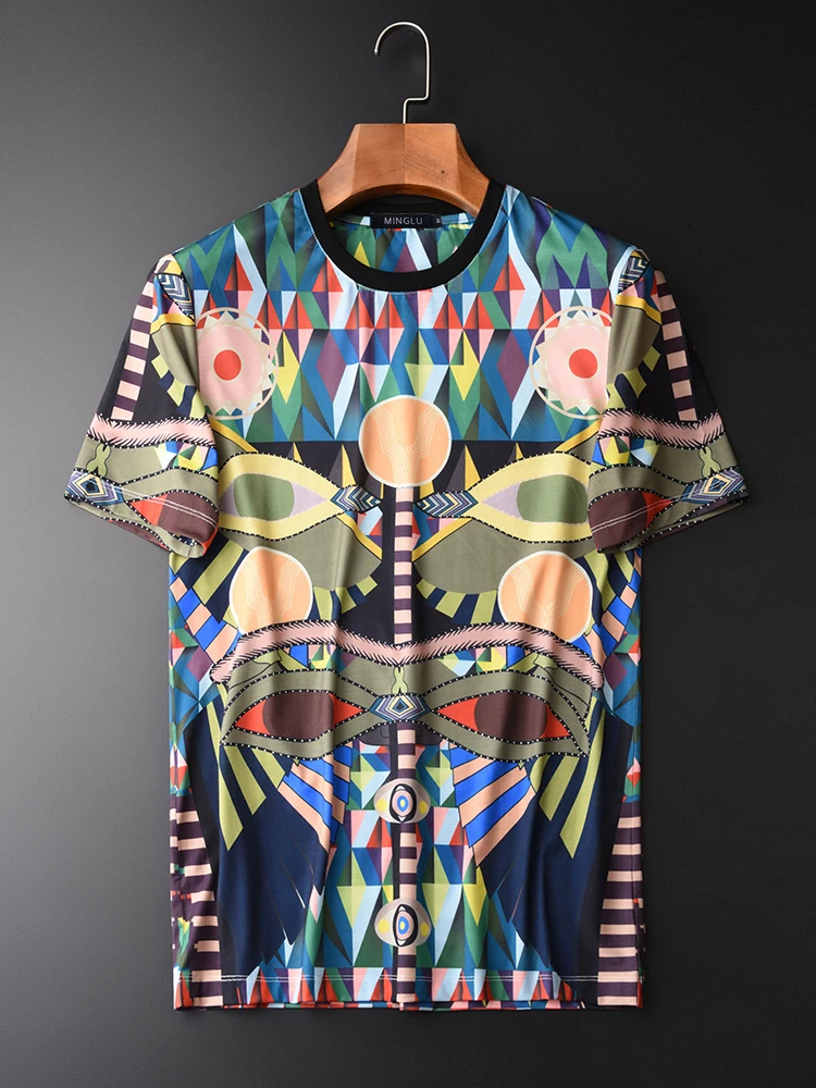 Футболка мужская летняя облегающая с коротким рукавом и круглым вырезом размеры