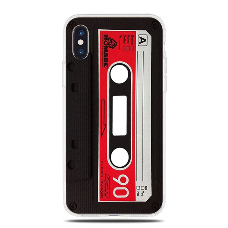Ретро чехол для телефона с магнитной лентой iphone X мягкий 6 6S 7 8 Plus классический