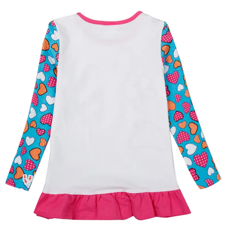 Nova/Детские футболки с длинными рукавами для девочек детская одежда цветочным